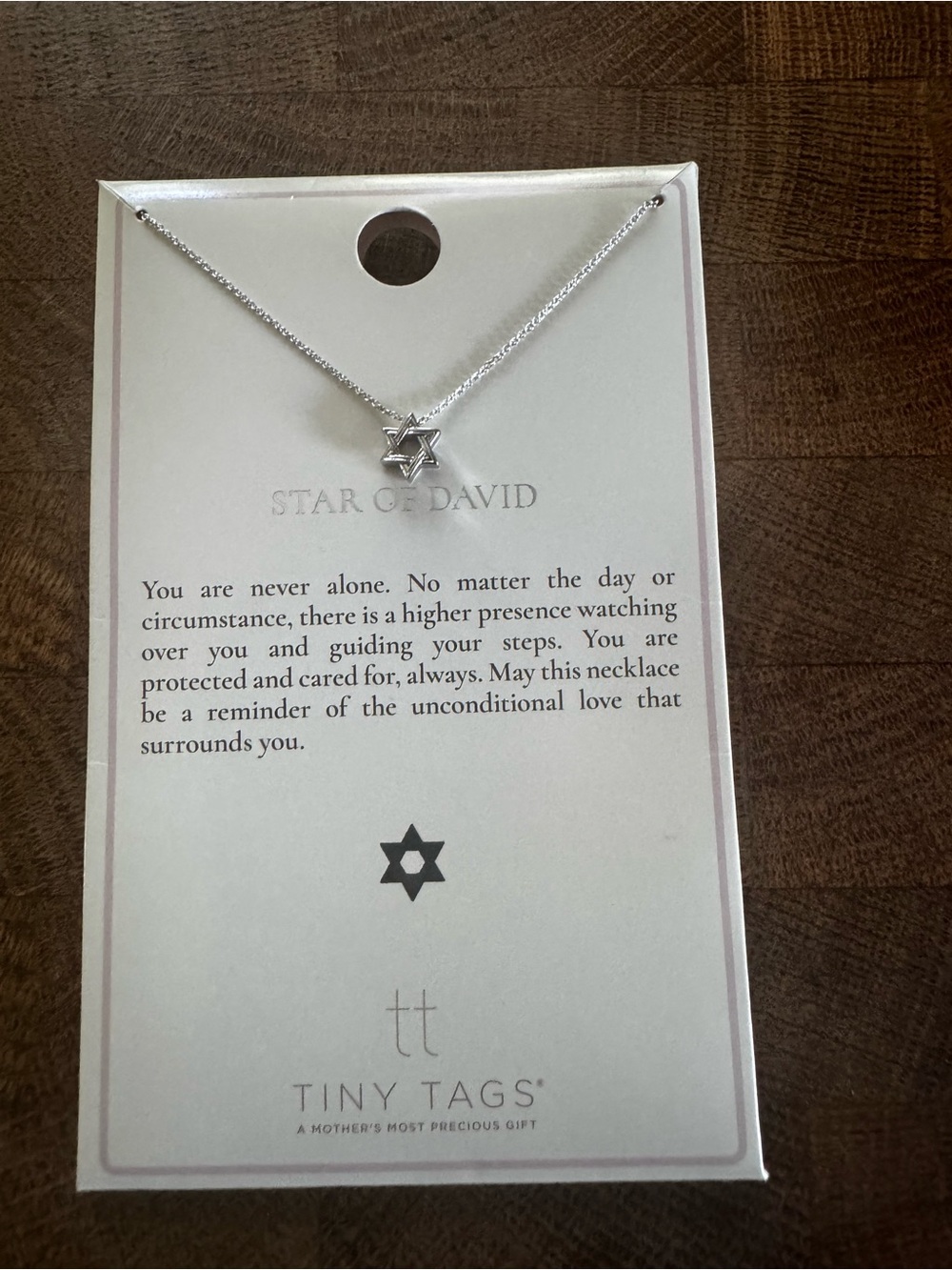 Silver Star of David Necklace for Kids